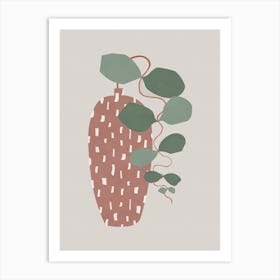 Terrazzo And Leaves Art Print