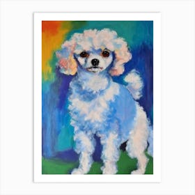 Poodle Fauvist Style Dog Art Print