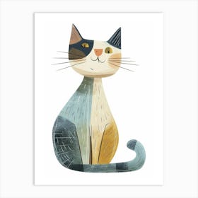 Sokoke Cat Clipart Illustration 1 Art Print