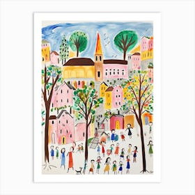 Canberra, Dreamy Storybook Illustration 1 Art Print