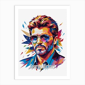 George Michael 01 Portrait Music Icon Style WPAP Pop Art Art Print