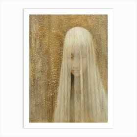 Girl With Long Hair 6 Art Print