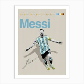 Lionel Messi Argentina 7 Art Print