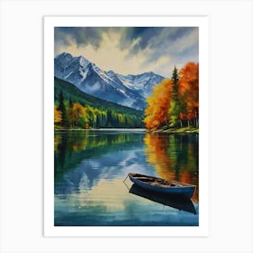 Boat On The Lake Art Print