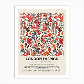 Poster Lily Lane London Fabrics Floral Pattern 8 Art Print