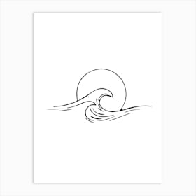 Wave On The Beach Art Print