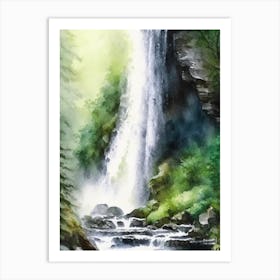 Torc Waterfall, Ireland Water Colour  (3) Art Print