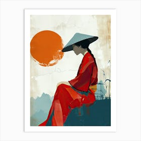 Asian Woman, Boho Art Print