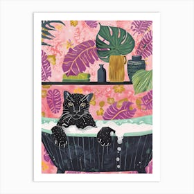 Bathing Panther Art Print