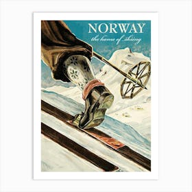 Norway, Ski Foot Art Print