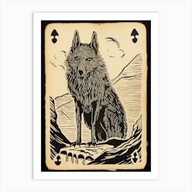 Baffin Wolf Tarot Card 2 Art Print