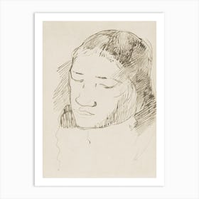 Head Of A Tahitian Woman, Paul Gauguin Art Print