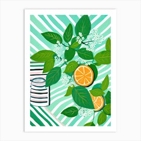 Mint Summer Illustration 8 Art Print