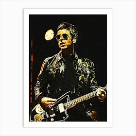 noel gallagher Acoustic Guitar Art Print