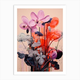Surreal Florals Cyclamen 1 Flower Painting Art Print
