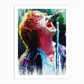Liam Gallagher Paint Art Print