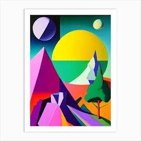 Dwarf Planet Abstract Modern Pop Space Art Print