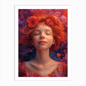 Red Haired Girl 5 Art Print