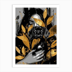 Black Pug Art Print