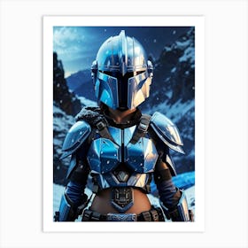 Mandalorian Girl Portrait Art Print