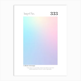 Angel Number 333 Aura Spiritual Art Print Art Print