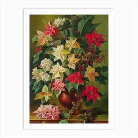 Poinsettia Painting 5 Flower Art Print