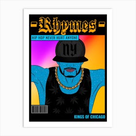Hip Hop Never Hurt Anyone - A Hip Hop Portrait With A Trippy Style Art Print