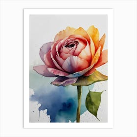 Watercolor Rose 3 Art Print