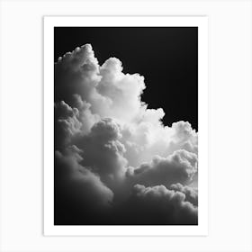 Cloud Art Painting Black And White Sky Print Art Print