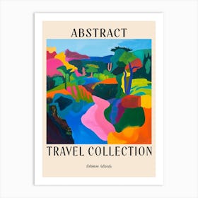 Abstract Travel Collection Poster Solomon Islands 2 Art Print