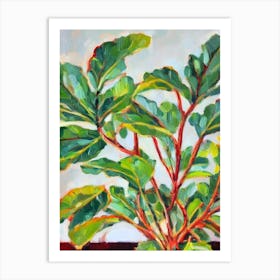 Fiddle Leaf Fig 2 Impressionist Painting Art Print