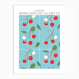 Mercado De La Fruta Cherries Illustration 3 Poster Art Print