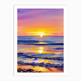 Sunset On The Beach 1 Art Print