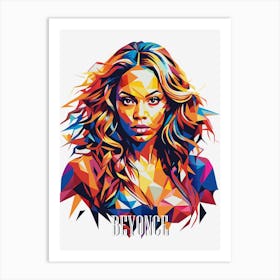 Beyonce 01 Portrait Music WPAP Pop Art Art Print