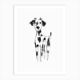 B&W Dalmatian Art Print