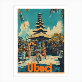 Aihrgdesign A Mid Century Modern Travel Poster For Ubud Showi 4da95c72 151b 4292 Aa2e Aaeb9d1ab960 1 Art Print