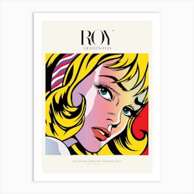 Girl With Hair Ribbon Poster|Roy Lichtenstein 1965 Art Print