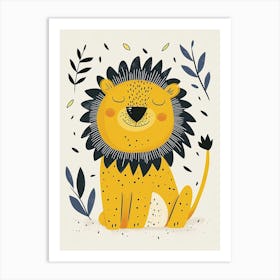 Yellow Lion 1 Art Print