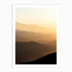 Sunrise Over The Mountains Art Print