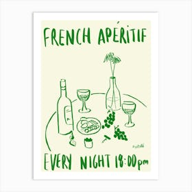 French Aperitif Art Print Art Print