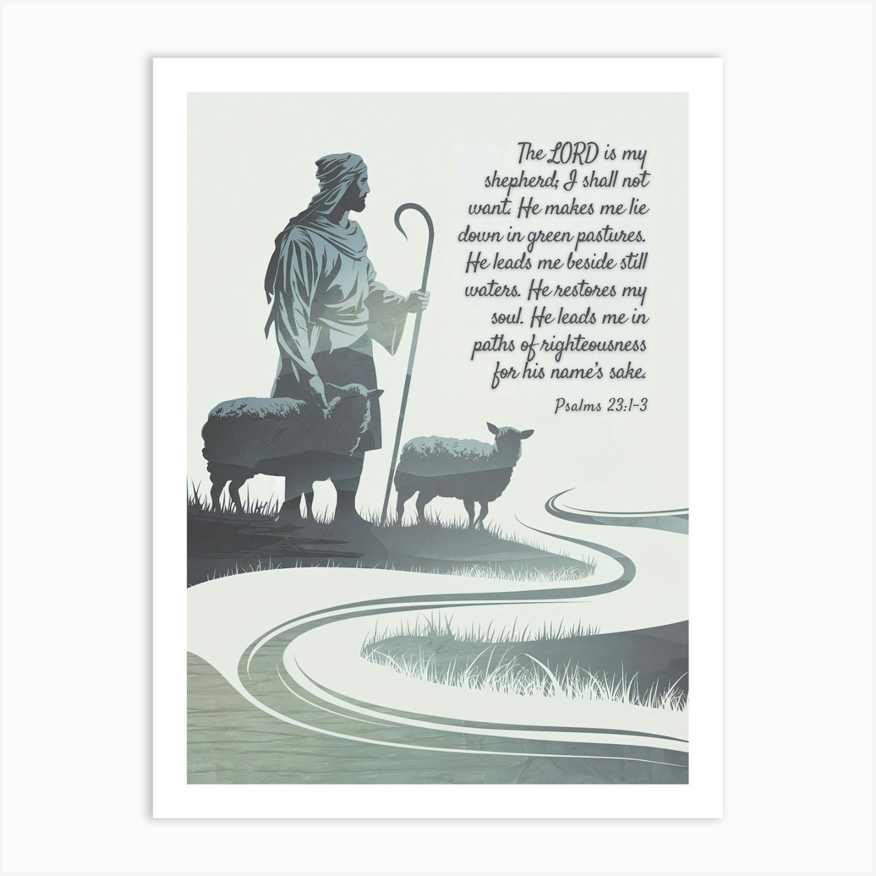 He Makes Me Lie Down In Green Pastures {Outdoor Door Mat} He Makes Me Lie Down In Green Pastures {Outdoor Door Mat}