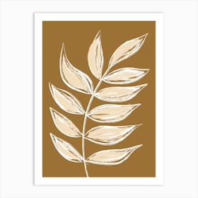 Brown Leaves Art Print