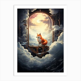 Fox In The Window Art Print