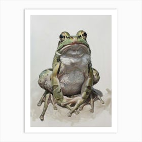 Frog Pastel Watercolour 2 Art Print