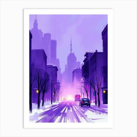 Purple City Street Art Print