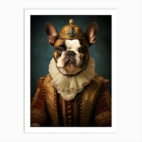 French Bulldog Baroque Art Print