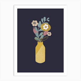 Yellow Pop Vase Art Print