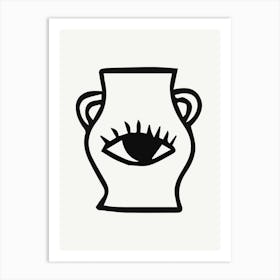 Vase With An Eye Illustration Art Print