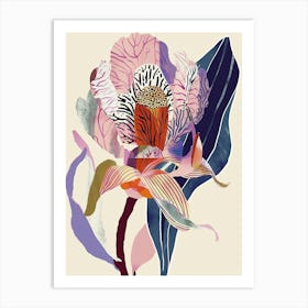 Colourful Flower Illustration Globe Amaranth 2 Art Print