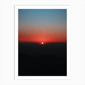 Sunset Over The Mountains 10 Art Print